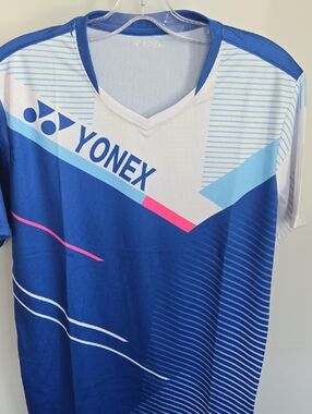 Yonex Blue & White Performance Tennis Shirt